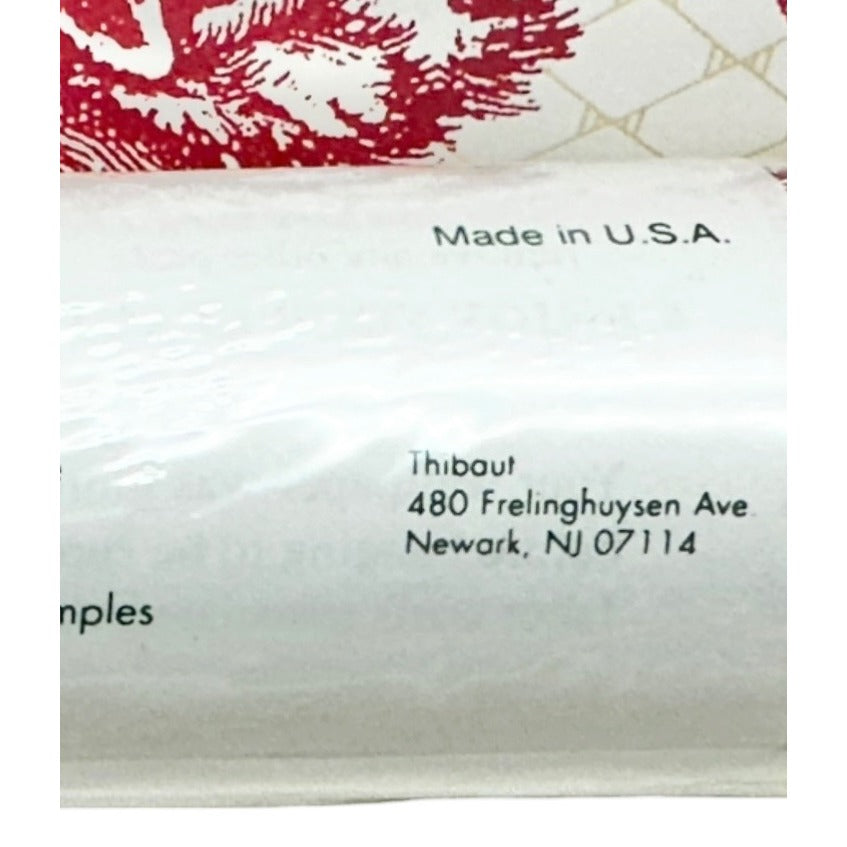 Thibaut Red White Toile Wallpaper Rolls 60.75 SF plus Strippable Stain Resistant
