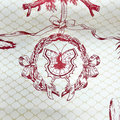 Thibaut Red White Toile Wallpaper Rolls 60.75 SF plus Strippable Stain Resistant