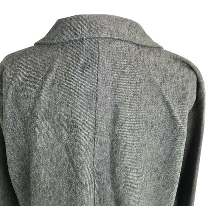 Lily By Firmiana Womens Gray 3XL Blazer Jacket With Button Closure & Pockets