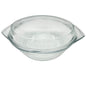 Clear Glass Round Baking Dish With Lid 8.5 Inch Diameter Durable Bakeware