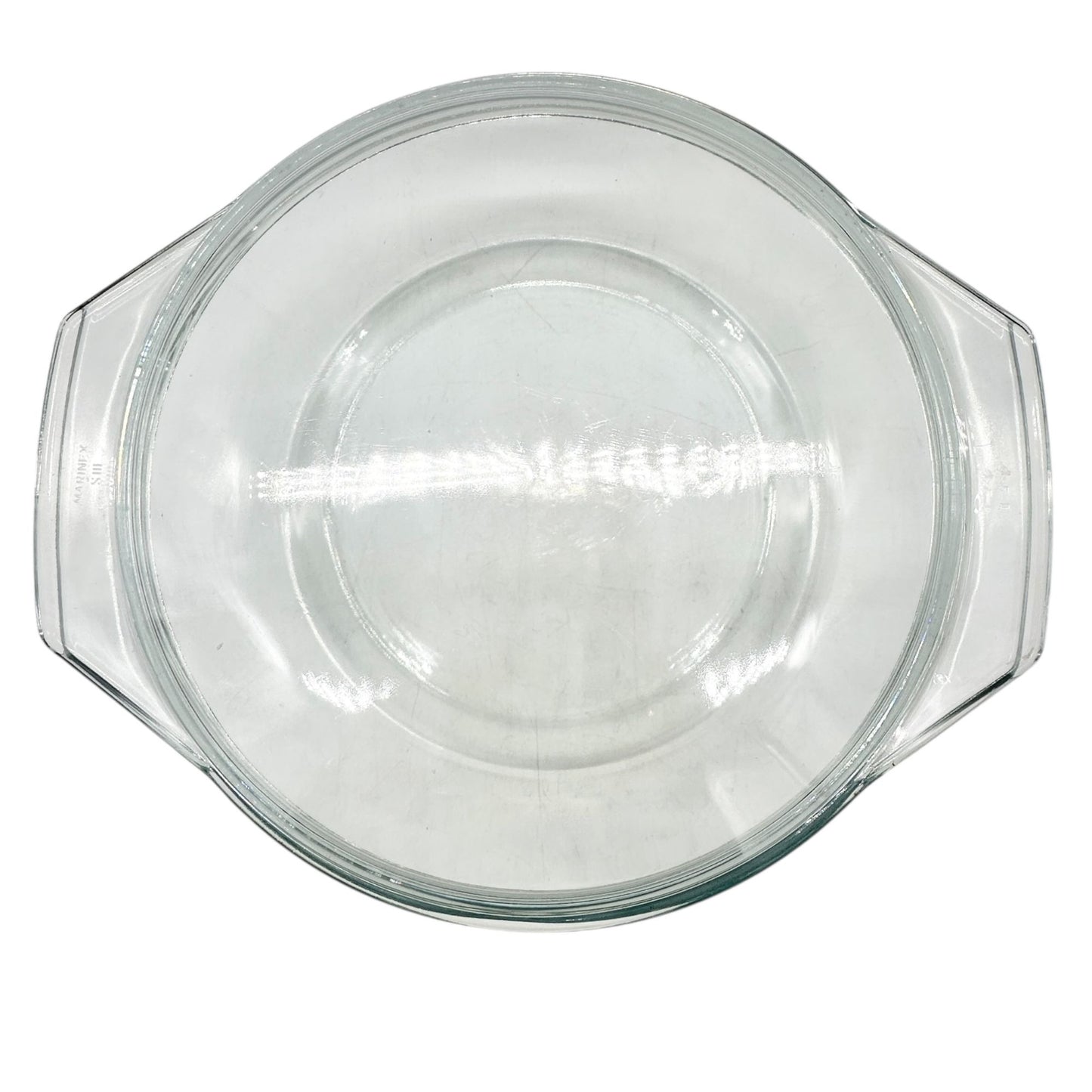 Clear Glass Round Baking Dish With Lid 8.5 Inch Diameter Durable Bakeware
