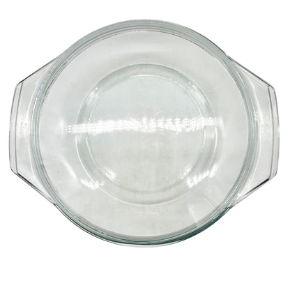Clear Glass Round Baking Dish With Lid 8.5 Inch Diameter Durable Bakeware