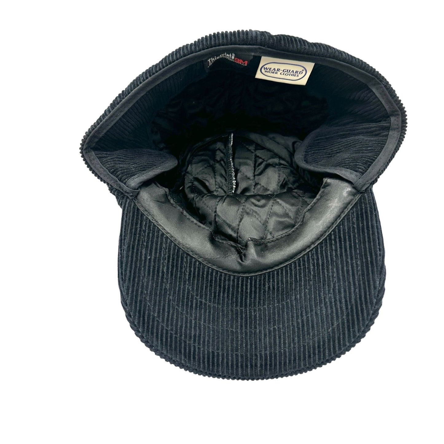 Wear-Guard Cap Mens XL Thinsulate Thermal Black Corduroy Extra Coverage Flap