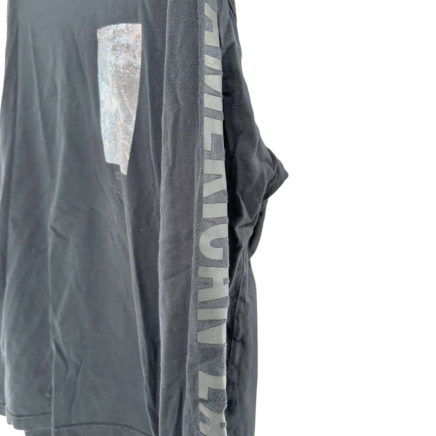 American Eagle Graphic Tee Size L Super Soft Long Sleeve Black Standard Fit