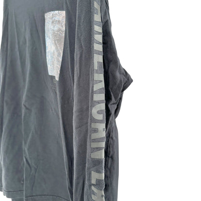 American Eagle Graphic Tee Size L Super Soft Long Sleeve Black Standard Fit