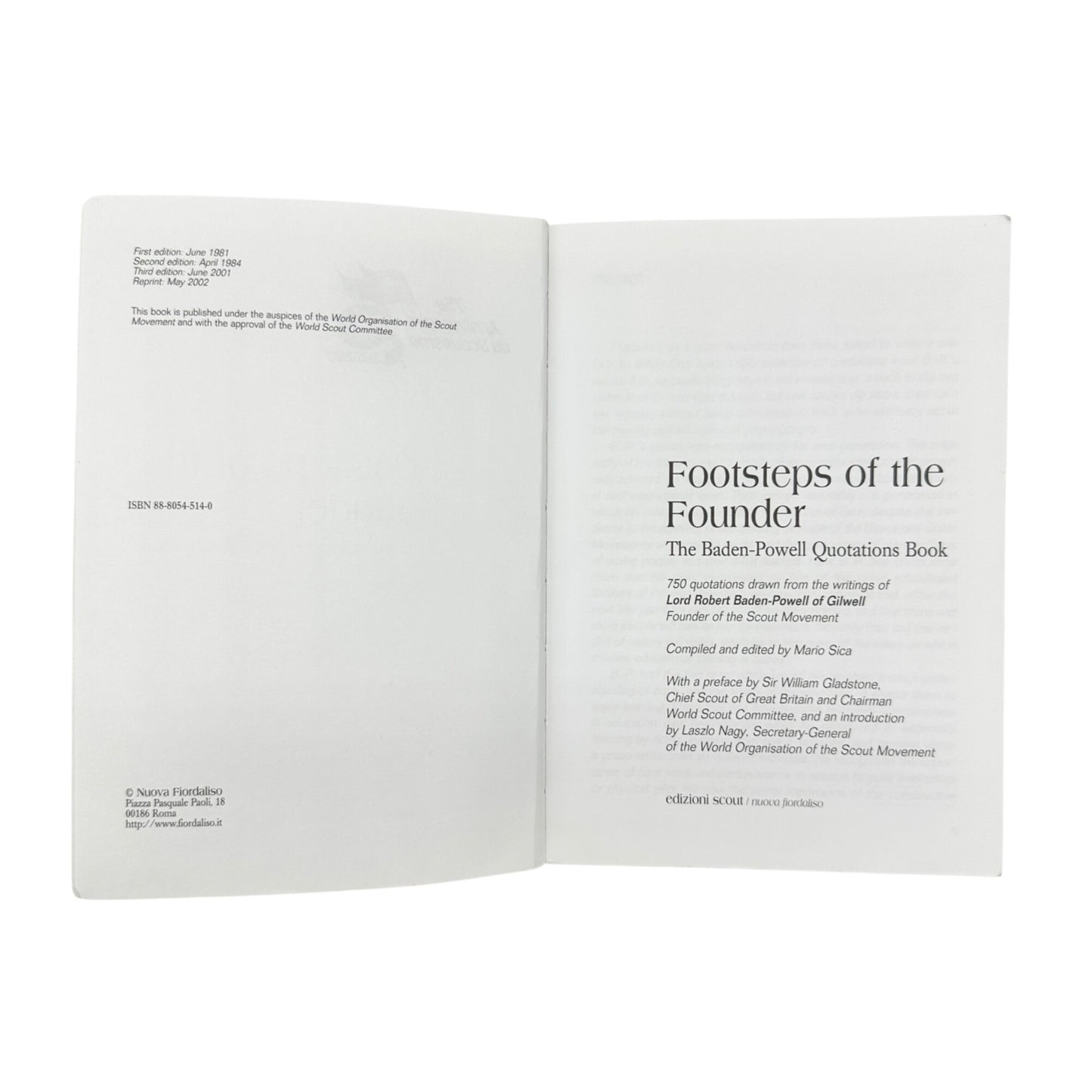 Footsteps Of The Founder The Baden Powell Quotations Book 2002 Edition Scouts