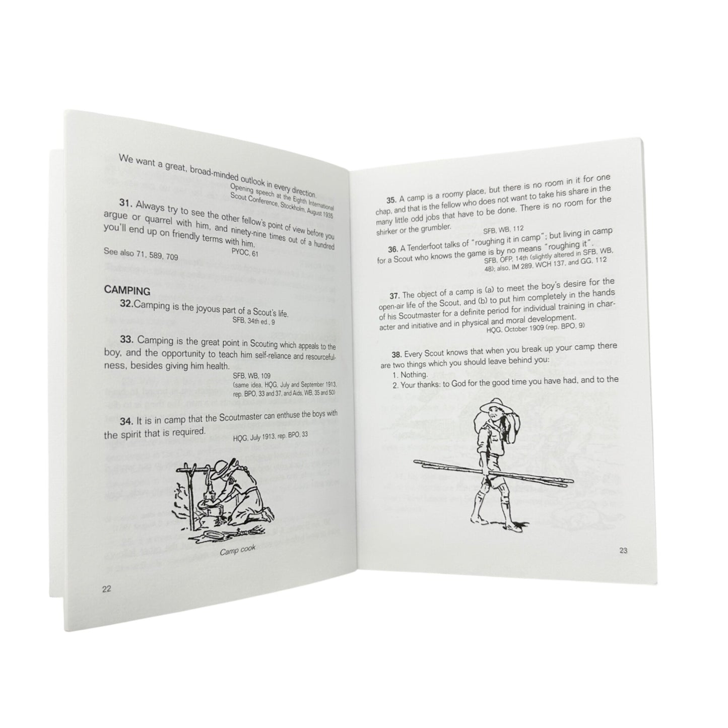 Footsteps Of The Founder The Baden Powell Quotations Book 2002 Edition Scouts