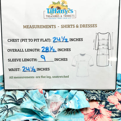 George Tropical Hawaiian Shirt Mens XL Lt Blue Pink Hibiscus Sailboats Rayon SS