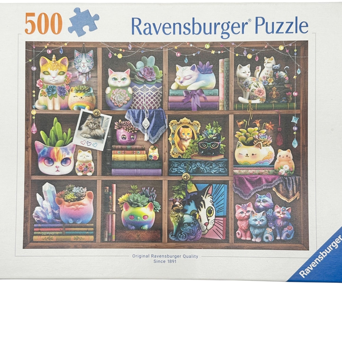 Ravensburger 500 Piece Puzzle Cubby Cats and Succulents Brigid Ashwood Design