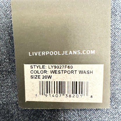 Liverpool Denim Corine Short Womens 20W Westport Wash Stretch Cuffed Hem Pockets