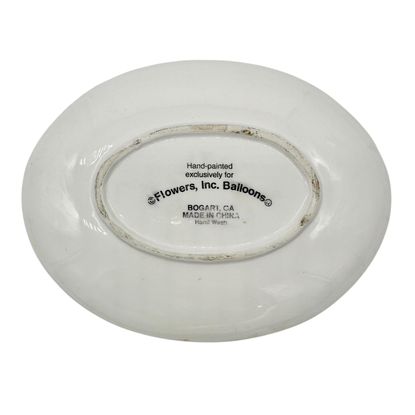 Handpainted Ceramic Harvest Design Platter  9 X 7 Oval Fall Thanksgiving Decor