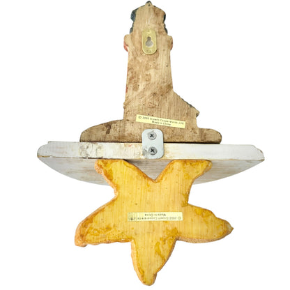 Lighthouse Wall Shelf Votive Tealight Holder With Starfish Base Coastal Decor