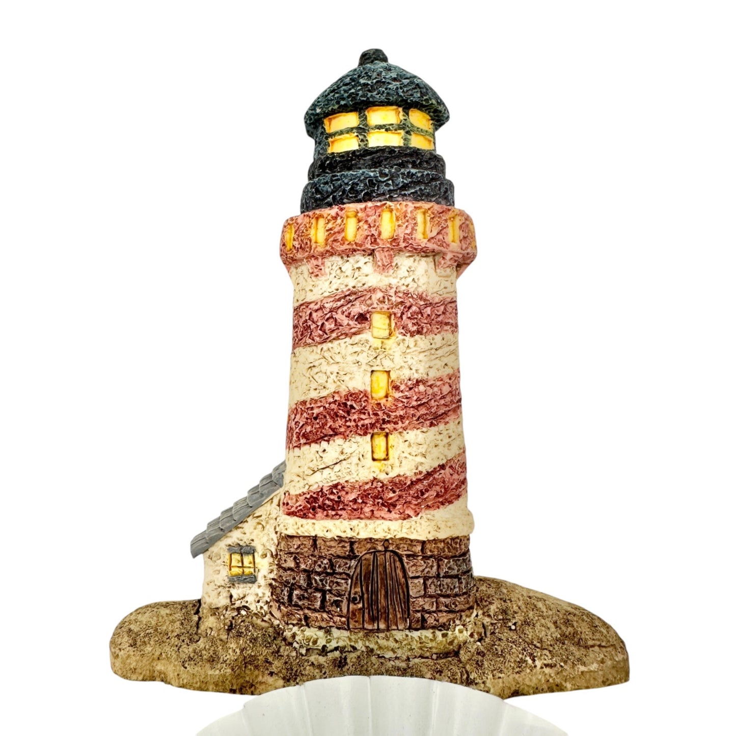 Lighthouse Wall Shelf Votive Tealight Holder With Starfish Base Coastal Decor