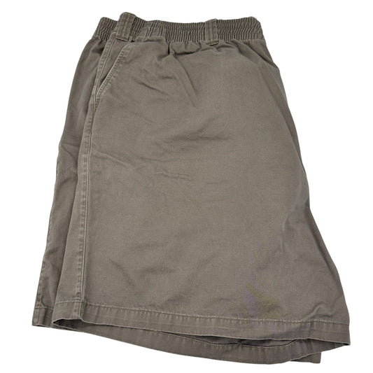 Harbor Bay Shorts Mens 3XL Elastic Waist Gray Cotton Side and Back Pockets