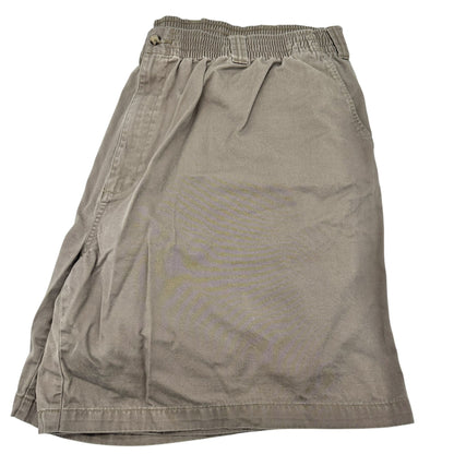 Harbor Bay Shorts Mens 3XL Elastic Waist Gray Cotton Side and Back Pockets