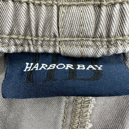 Harbor Bay Shorts Mens 3XL Elastic Waist Gray Cotton Side and Back Pockets