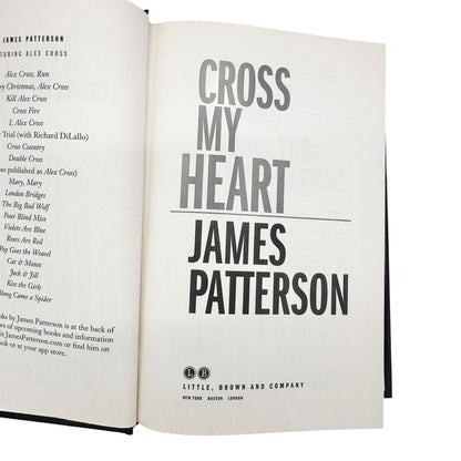 Cross My Heart Novel James Patterson Hardcover Alex Cross Thriller 1st Ed 2013
