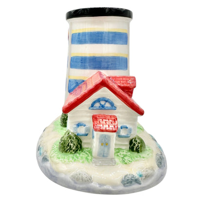 Avon Ceramic Lighthouse Candleholder Base Only Replacement 4.5"H Nautical Decor
