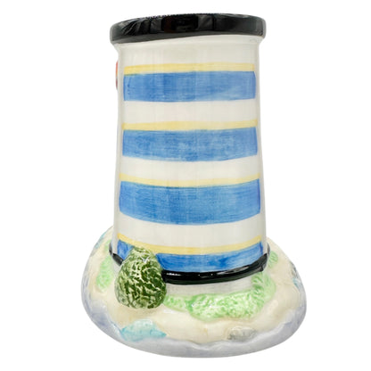 Avon Ceramic Lighthouse Candleholder Base Only Replacement 4.5"H Nautical Decor