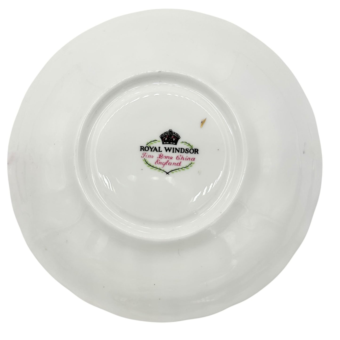 Royal Windsor Fine Bone China Floral Tea Cup Saucer Floral England Vtg Numbered