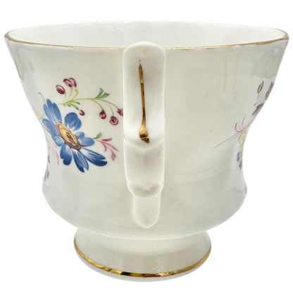 Royal Windsor Fine Bone China Floral Tea Cup Saucer Floral England Vtg Numbered
