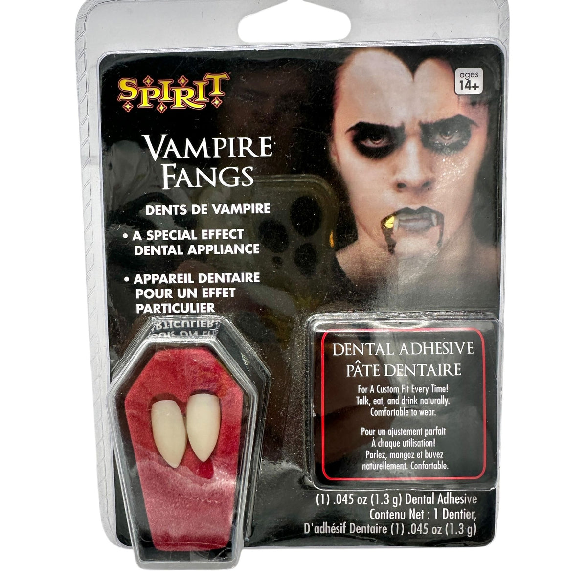 Spirit Halloween Vampire Fangs with Dental Adhesive NIP Costume Cos Play