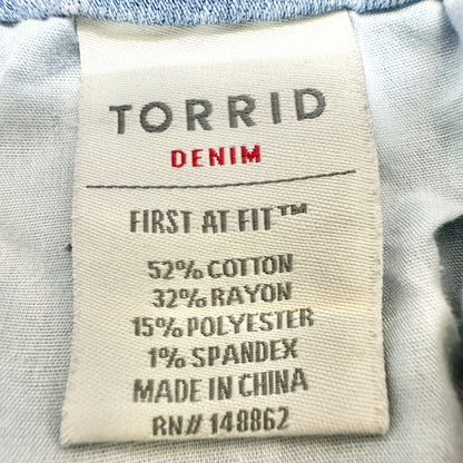 Torrid Jeggings Womens 18R Denim Light Wash Stretch Cotton Blend Mid Rise Skinny
