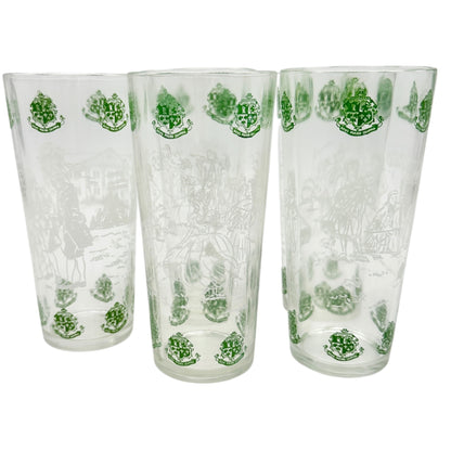 1960s Set of 5 Glasses 12 oz Deus Major Columna God is the Greatest of Supports