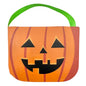 Cardboard Jack O Lantern Pumpkin Gift or Treat Bag 4"H x 5"W x 4"D Orange Green