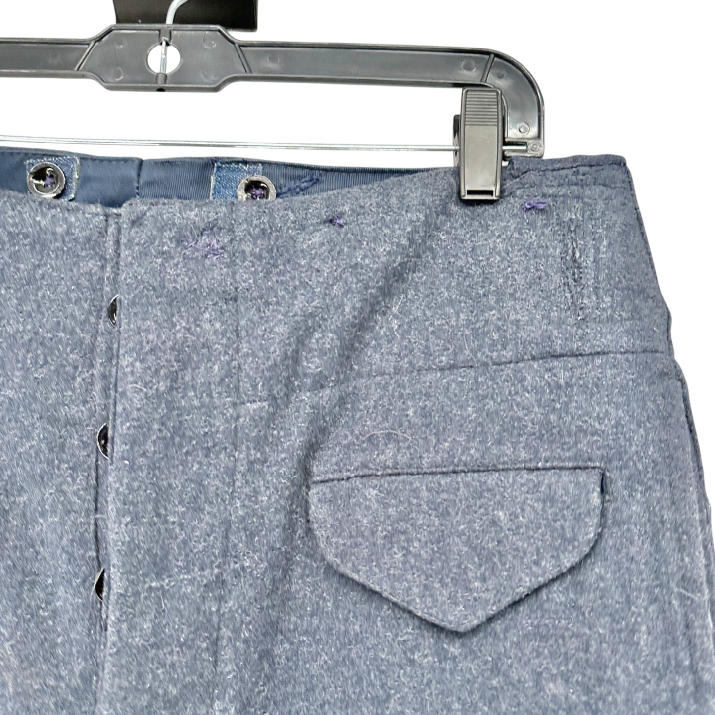 Civil War Reenactment Wool Pants Mens 35x31 Union Navy Blue Military Style Wool