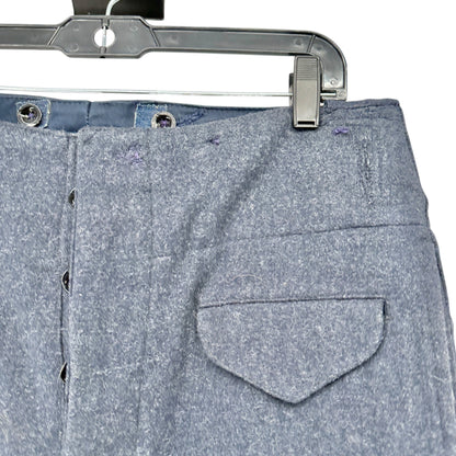 Civil War Reenactment Wool Pants Mens 35x31 Union Navy Blue Military Style Wool