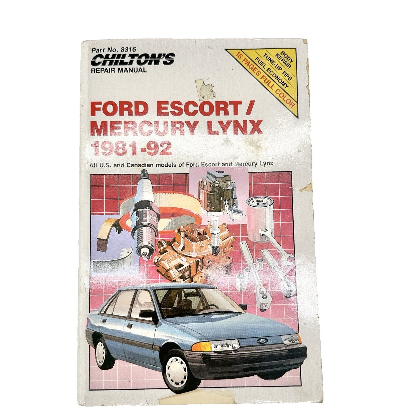 Chiltons Repair Manual 8316 Ford Escort Mercury Lynx 1981-92 Paperback Pub 1998