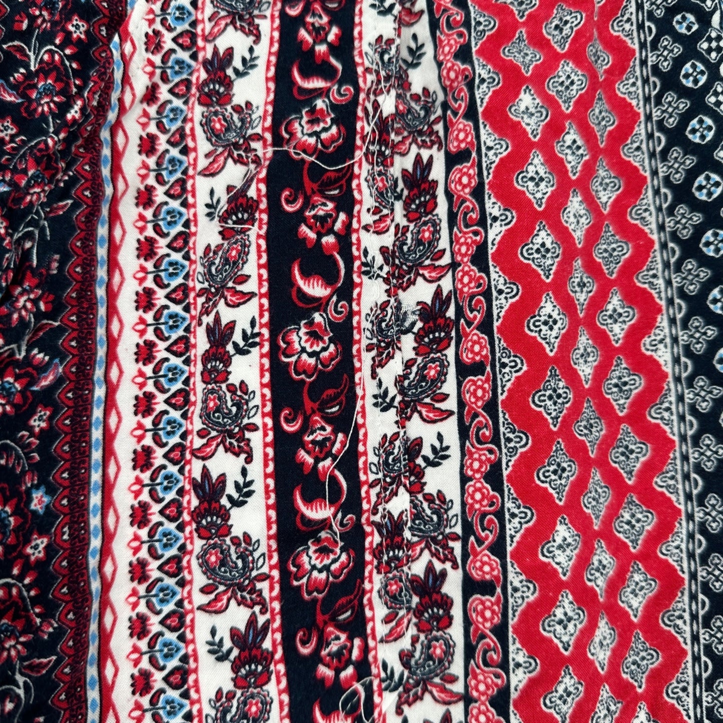 Westport Wide Leg Pants Womens 2X Boho Print Elastic Waist Lightweight Rayon