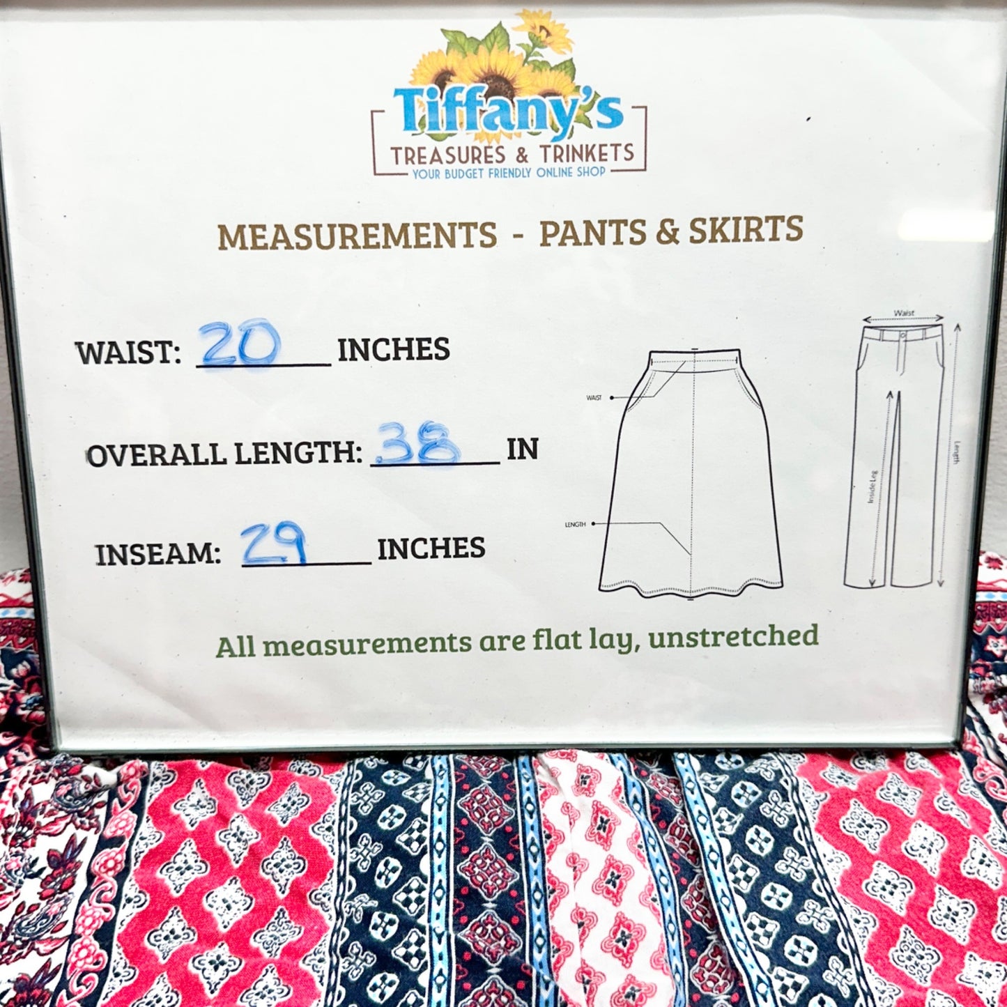 Westport Wide Leg Pants Womens 2X Boho Print Elastic Waist Lightweight Rayon