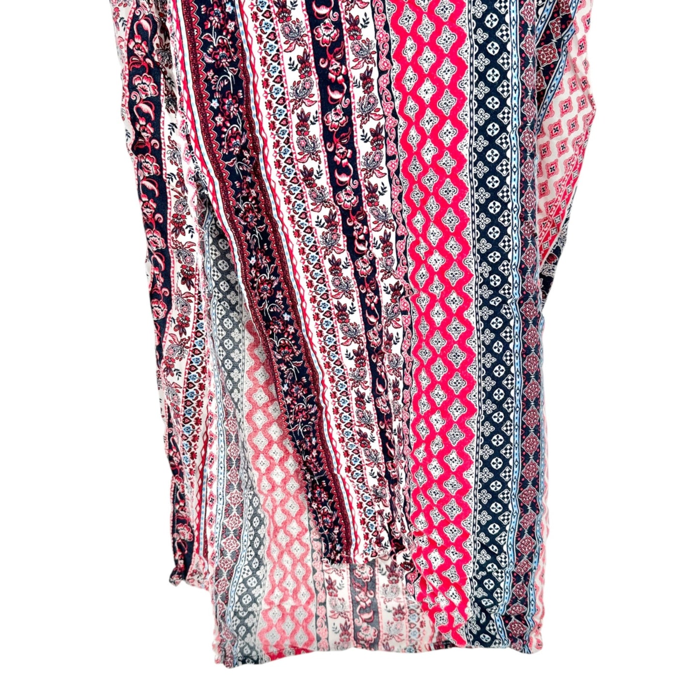 Westport Wide Leg Pants Womens 2X Boho Print Elastic Waist Lightweight Rayon