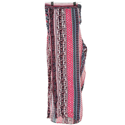 Westport Wide Leg Pants Womens 2X Boho Print Elastic Waist Lightweight Rayon