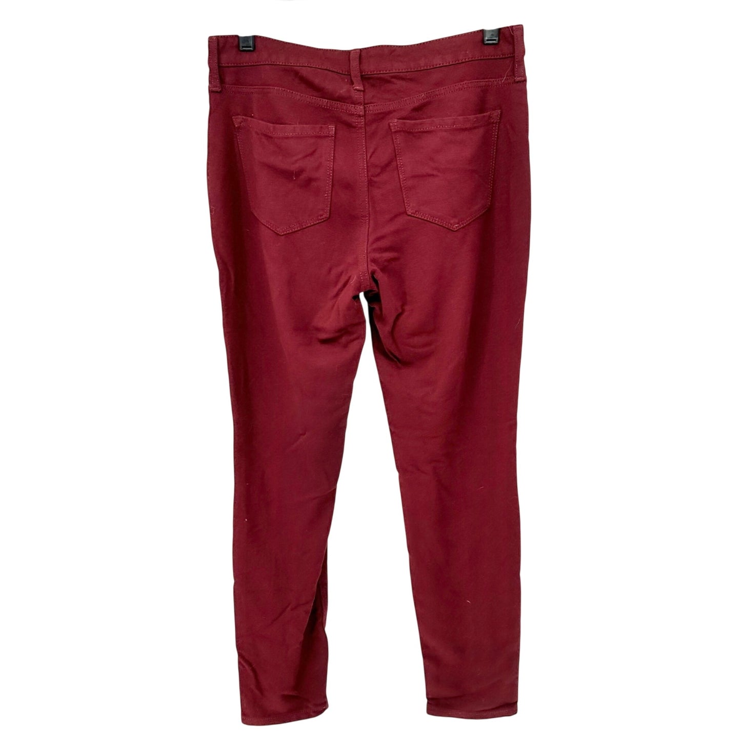 Nine West Jeans Cigarette Fit Skinny Leg Womens Size 10 Red Rayon Nylon Spandex