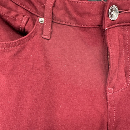 Nine West Jeans Cigarette Fit Skinny Leg Womens Size 10 Red Rayon Nylon Spandex