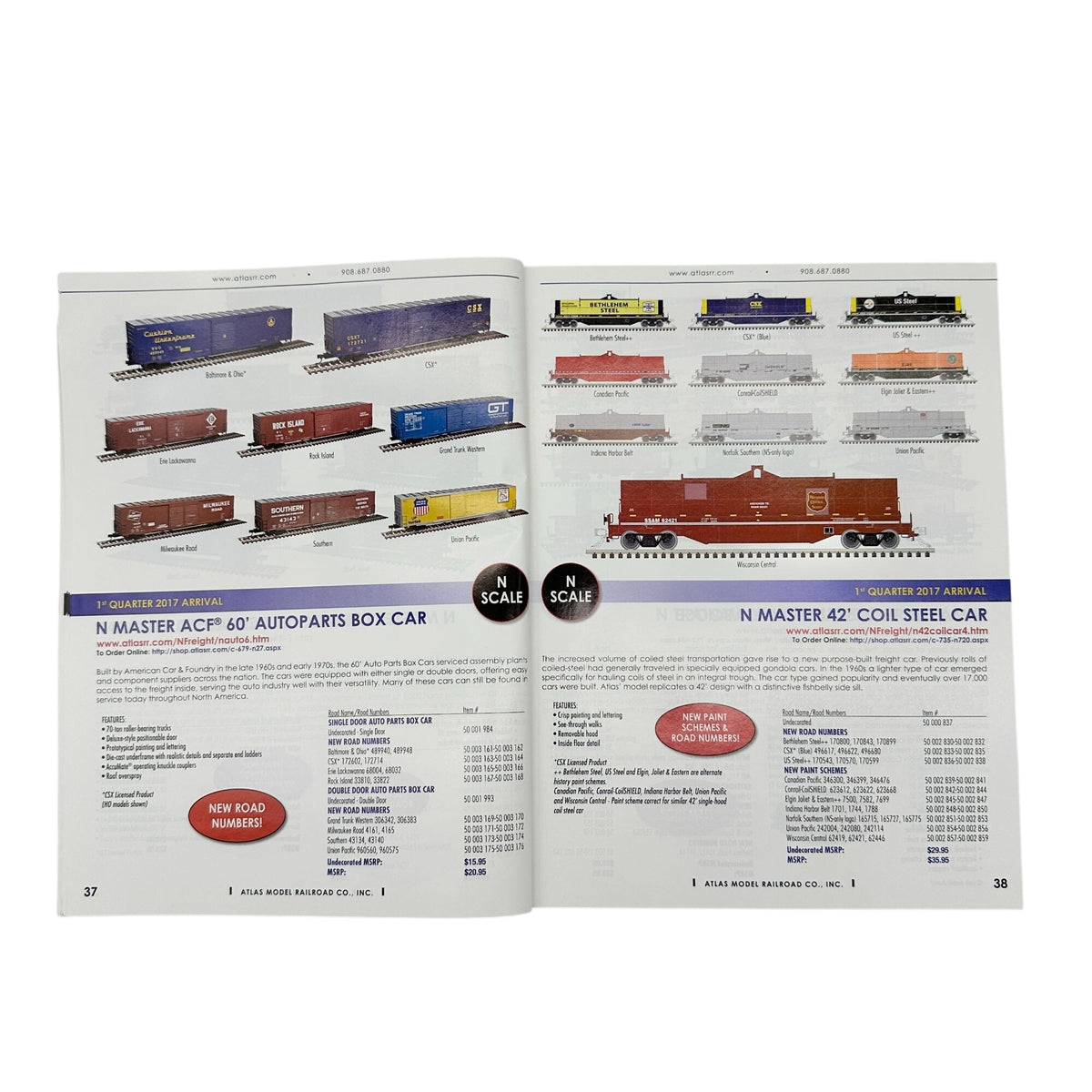 Atlas All Scales Model Railroad Catalog Locomotives Rolling Stock Jan-June 2017