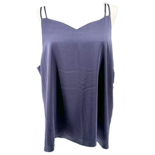Skies Are Blue Womens 2X Camisole Top Navy Adj Straps Eco-Friendly Recycled Poly
