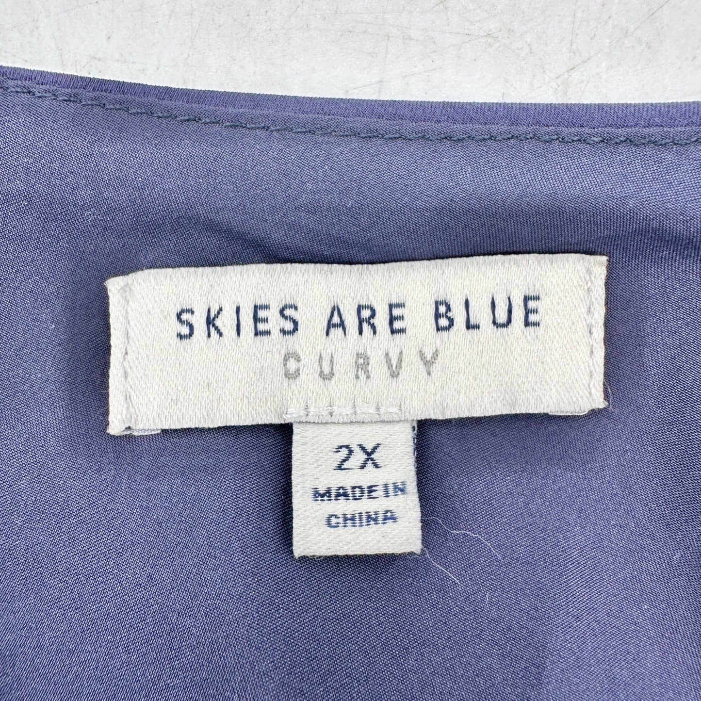Skies Are Blue Womens 2X Camisole Top Navy Adj Straps Eco-Friendly Recycled Poly