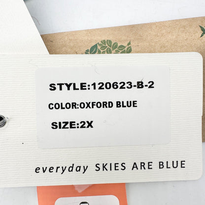 Skies Are Blue Womens 2X Camisole Top Navy Adj Straps Eco-Friendly Recycled Poly