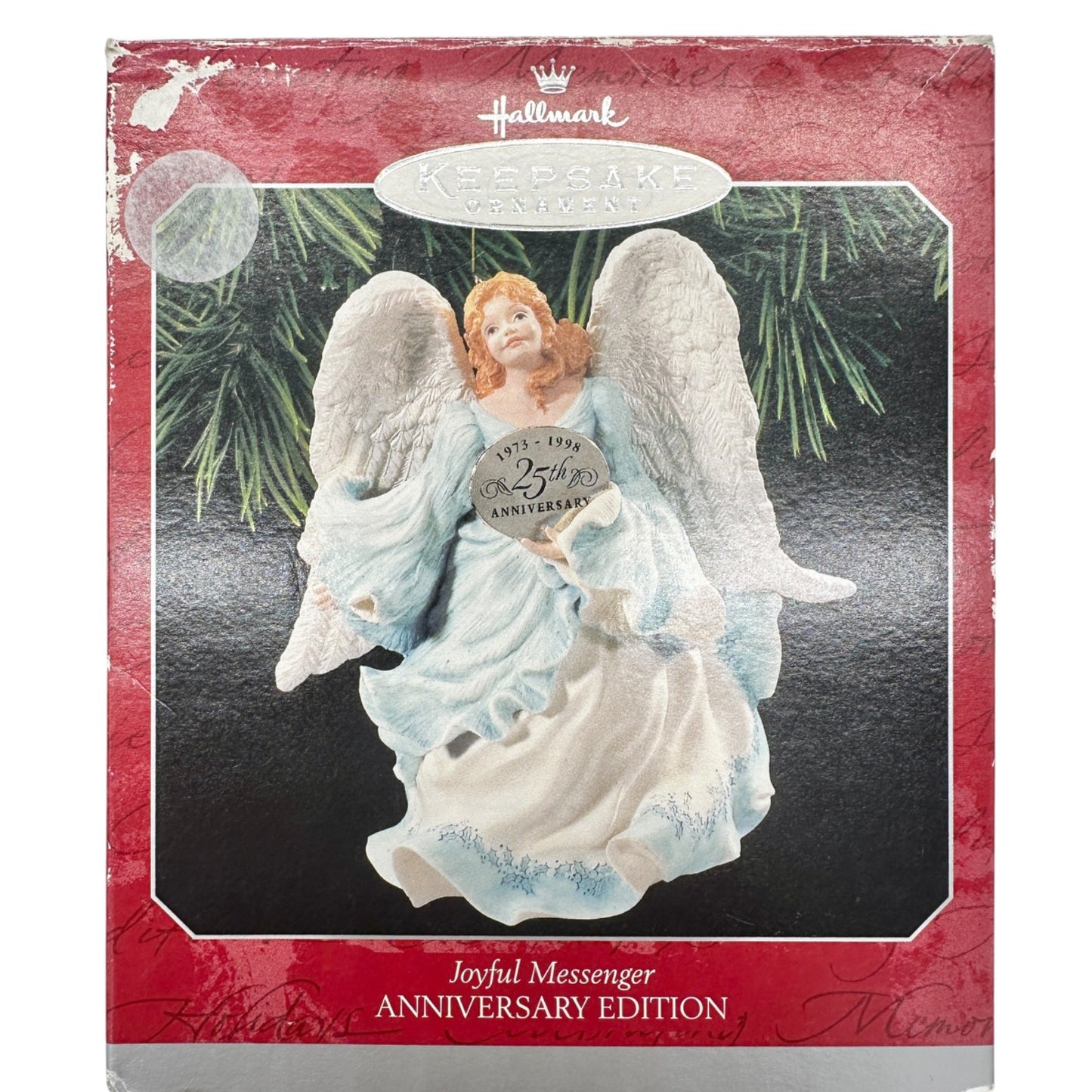 Hallmark Keepsake Joyful Messenger 25th Anniversary Ornament 1973-1998 Angel