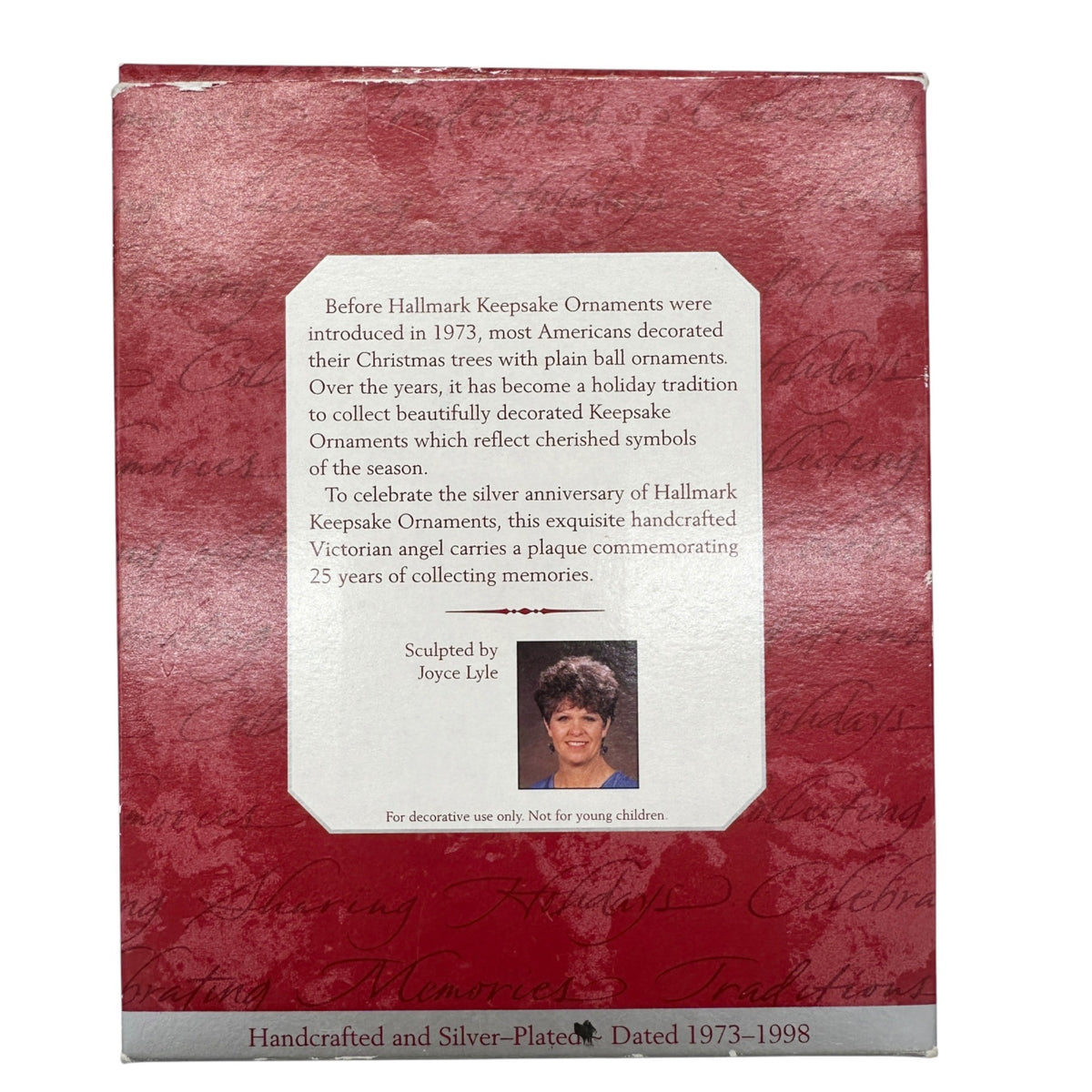 Hallmark Keepsake Joyful Messenger 25th Anniversary Ornament 1973-1998 Angel