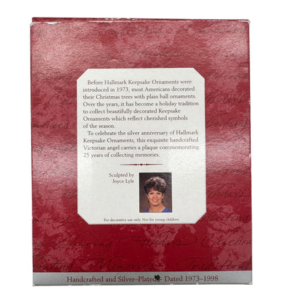 Hallmark Keepsake Joyful Messenger 25th Anniversary Ornament 1973-1998 Angel