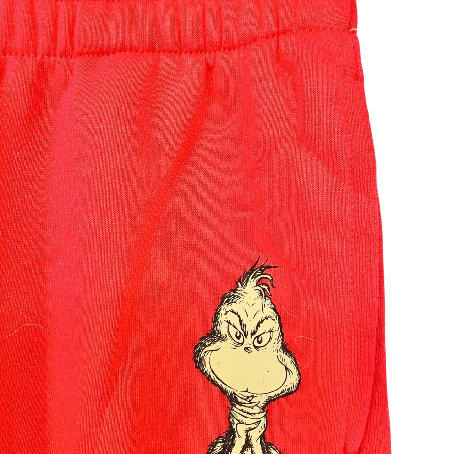 Dr. Seuss Grinch Red Jogger Pants XS Christmas Lounge Sleepwear Drawstring Waist