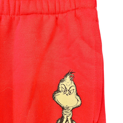 Dr. Seuss Grinch Red Jogger Pants XS Christmas Lounge Sleepwear Drawstring Waist