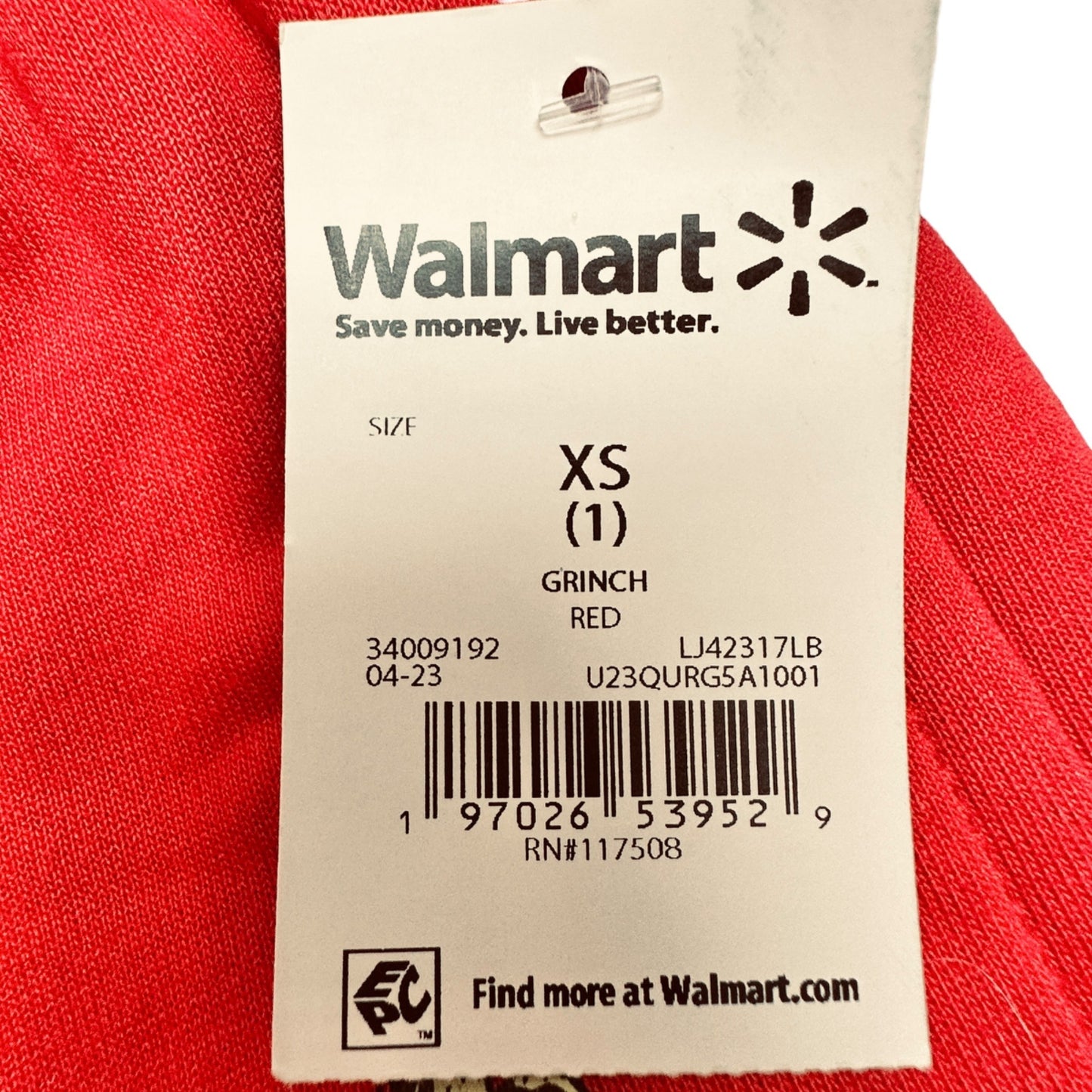 Dr. Seuss Grinch Red Jogger Pants XS Christmas Lounge Sleepwear Drawstring Waist