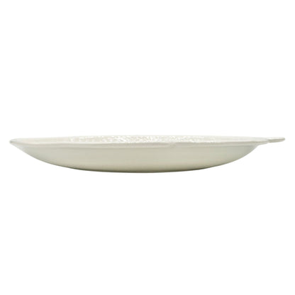 Ceramic Fish-Shaped Serving Plate White Embossed Design Vtg Coastal Home Decor