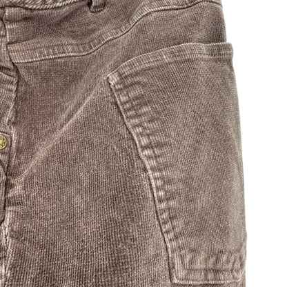 Mainstreet Blues Stretch Corduroy Pants Womens Tall 22T Brown 5-Pocket Design